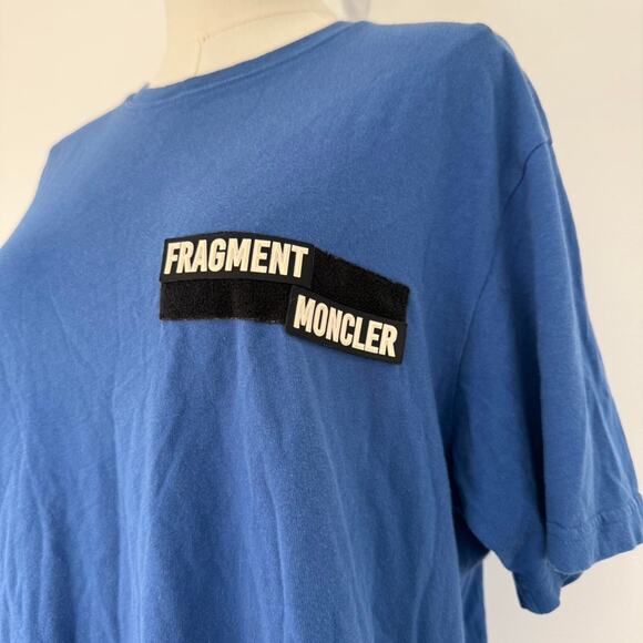 MONCLER 7 FRAGMENT BLUE T-SHIRT - Picture 3 of 8